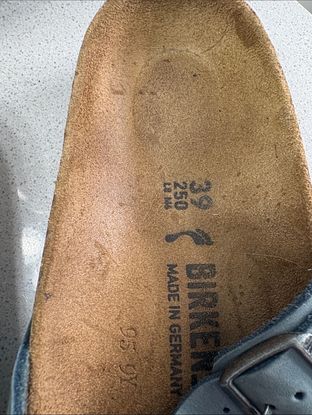 Birkenstock Blue-Gray Crisscross Buckle Sandals - Picture 3 of 5